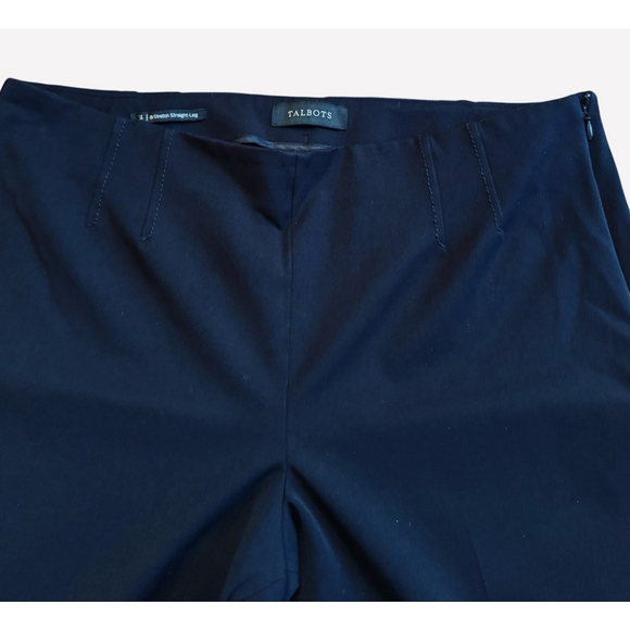 Women's TALBOTS Straight Stretch Leg Pants Size 14 Black - Picture 4 of 11